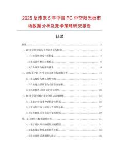 2025及未來5年中國(guó)PC中空陽光板市場(chǎng)數(shù)據(jù)分析及競(jìng)爭(zhēng)策略研究報(bào)告
