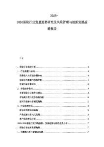 2025-2030保險(xiǎn)行業(yè)發(fā)展趨勢(shì)研究及風(fēng)險(xiǎn)管理與創(chuàng)新發(fā)展戰(zhàn)略報(bào)告