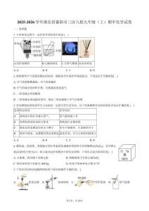 2025-2026學(xué)年湖北省襄陽(yáng)市三區(qū)八校九年級(jí)（上）期中化學(xué)試卷（含答案）