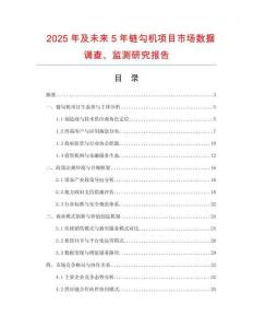 2025年及未來5年鏈勾機項目市場數據調查、監測研究報告