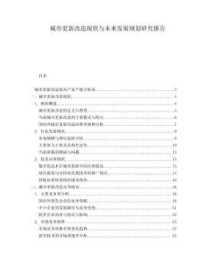 城市更新改造現(xiàn)狀與未來(lái)發(fā)展規(guī)劃研究報(bào)告