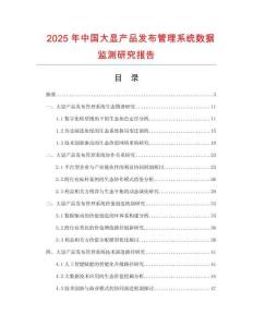 2025年中国大显产品发布管理系统数据监测研究报告