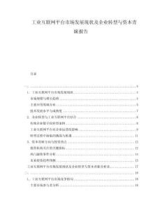 工業(yè)互聯(lián)網(wǎng)平臺市場發(fā)展現(xiàn)狀及企業(yè)轉(zhuǎn)型與資本青睞報告