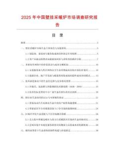 2025年中國壁掛采暖爐市場調查研究報告