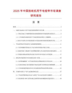 2025年中國捻線機(jī)用節(jié)電錠帶市場(chǎng)調(diào)查研究報(bào)告