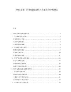 2025免漆门行业消费者购买决策路径分析报告