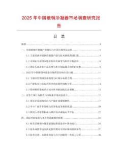 2025年中國(guó)碳鋼冷凝器市場(chǎng)調(diào)查研究報(bào)告