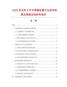 2025及未來5年中國扁絲簧行業(yè)投資前景及策略咨詢研究報(bào)告