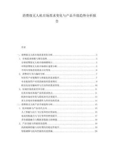 消費級無人機市場需求變化與產(chǎn)品升級趨勢分析報告
