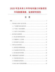 2025年及未来5年导电布接口衬垫项目市场数据调查、监测研究报告