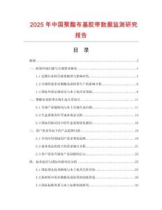 2025年中国聚酯布基胶带数据监测研究报告