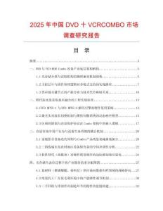 2025年中國DVD十VCRCOMBO市場(chǎng)調(diào)查研究報(bào)告
