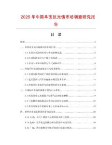 2025年中國單面反光鏡市場調(diào)查研究報告