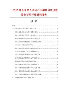 2025年及未來5年平行天梯項目市場數(shù)據(jù)分析可行性研究報告