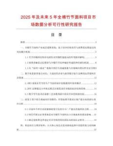 2025年及未來5年全棉竹節面料項目市場數據分析可行性研究報告