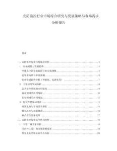 安防监控行业市场综合研究与发展策略与市场需求分析报告