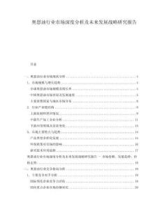 奧恩油行業(yè)市場(chǎng)深度分析及未來(lái)發(fā)展戰(zhàn)略研究報(bào)告