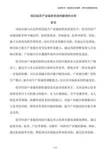 低空經濟產業鏈的系統性脆弱性分析