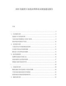 2025氫能重卡加氫站網(wǎng)絡(luò)布局規(guī)劃建議報告