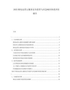 2025核電運營云服務安全監管與應急響應體系評估報告