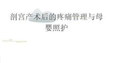 剖宮產(chǎn)術(shù)后的疼痛管理與母嬰照護(hù)2026