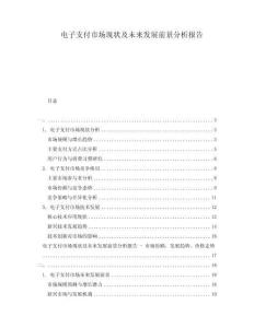 电子支付市场现状及未来发展前景分析报告