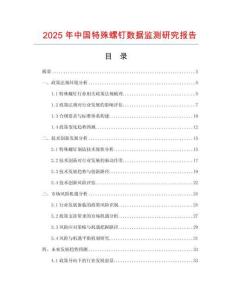 2025年中國特殊螺釘數據監測研究報告
