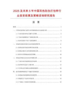 2025及未來5年中國雙色防偽打包帶行業投資前景及策略咨詢研究報告