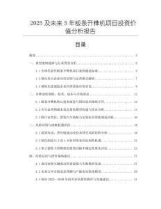 2025及未來(lái)5年板條開(kāi)榫機(jī)項(xiàng)目投資價(jià)值分析報(bào)告