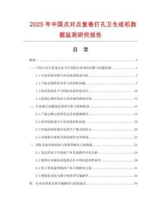 2025年中國點對點復卷打孔衛生紙機數據監測研究報告