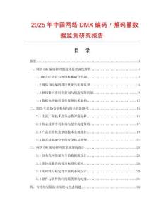 2025年中國網絡DMX編碼／解碼器數據監測研究報告