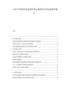 2025中國高硅氧玻璃纖維過濾材料應(yīng)用拓展研究報告