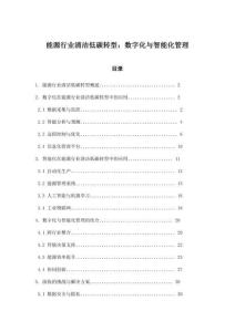 能源行業(yè)清潔低碳轉(zhuǎn)型：數(shù)字化與智能化管理