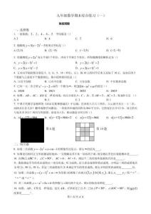 九年级上学期数学期末综合练习一
