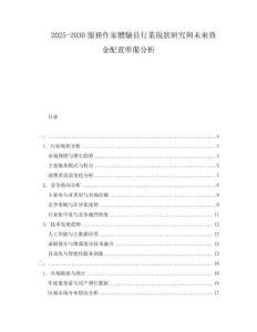 2025-2030服務作家體驗員行業現狀研究與未來資金配置準備分析