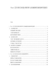 Fast芯片组行业技术壁垒与突破路径深度研究报告