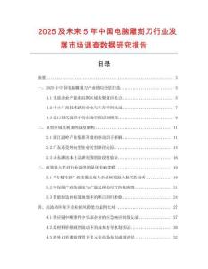 2025及未來5年中國電腦雕刻刀行業(yè)發(fā)展市場調(diào)查數(shù)據(jù)研究報告