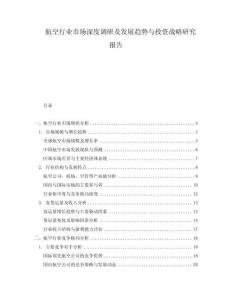 航空行業(yè)市場深度調(diào)研及發(fā)展趨勢與投資戰(zhàn)略研究報告