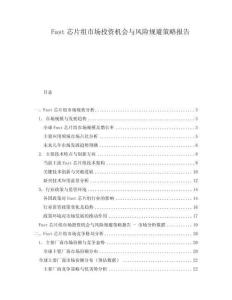 Fast芯片组市场投资机会与风险规避策略报告