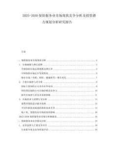 2025-2030保險(xiǎn)服務(wù)業(yè)市場(chǎng)現(xiàn)狀競(jìng)爭(zhēng)分析及投資潛力規(guī)劃分析研究報(bào)告