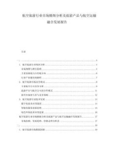 航空旅游行业市场精细分析及旅游产品与航空运输融合发展报告
