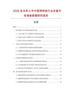2025及未来5年中国照明线行业发展市场调查数据研究报告