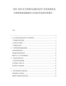 2025-2030北馬其頓信息通信技術(shù)產(chǎn)業(yè)發(fā)展現(xiàn)狀及互聯(lián)網(wǎng)基礎(chǔ)設(shè)施建設(shè)與市場競爭態(tài)勢分析報告