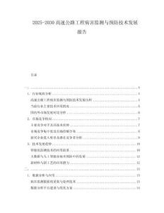 2025-2030高速公路工程病害監(jiān)測與預(yù)防技術(shù)發(fā)展報告