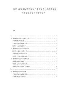 2025-2030挪威海洋航运产业竞争力分析政策优化投资前景效益评估研究报告