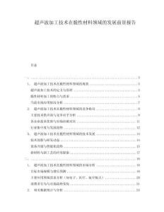 超聲波加工技術(shù)在脆性材料領(lǐng)域的發(fā)展前景報(bào)告