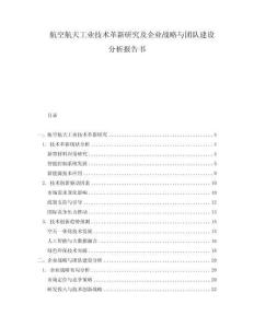 航空航天工業(yè)技術(shù)革新研究及企業(yè)戰(zhàn)略與團隊建設(shè)分析報告書