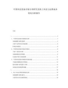 中國(guó)風(fēng)電設(shè)備市場(chǎng)專項(xiàng)研究及海上風(fēng)電與運(yùn)維成本優(yōu)化分析報(bào)告
