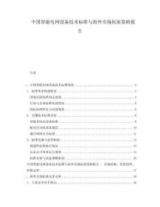 中國(guó)智能電網(wǎng)設(shè)備技術(shù)標(biāo)準(zhǔn)與海外市場(chǎng)拓展策略報(bào)告