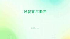 淺談青年素養(yǎng)